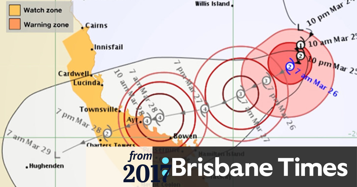 Video Tropical Cyclone Debbie latest BOM